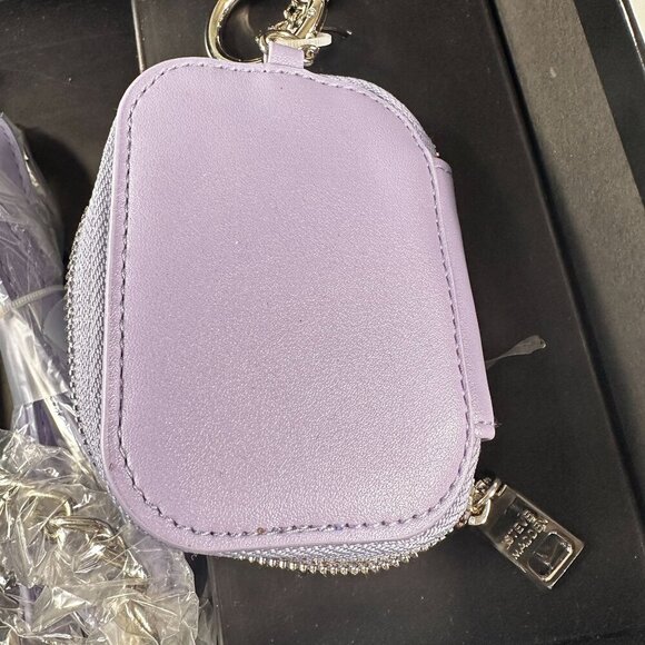 Steve Madden Crossbody Women Handbag Monogram Strap Coin Purse Keychain Purple - Picture 13 of 16